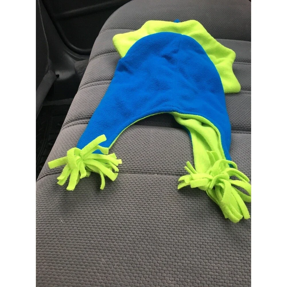 2pc Fleece Critters Kids Fleece Hat & Gloves Set One Size Fits All Blue Green